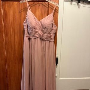 Rose colored bridesmaid dress